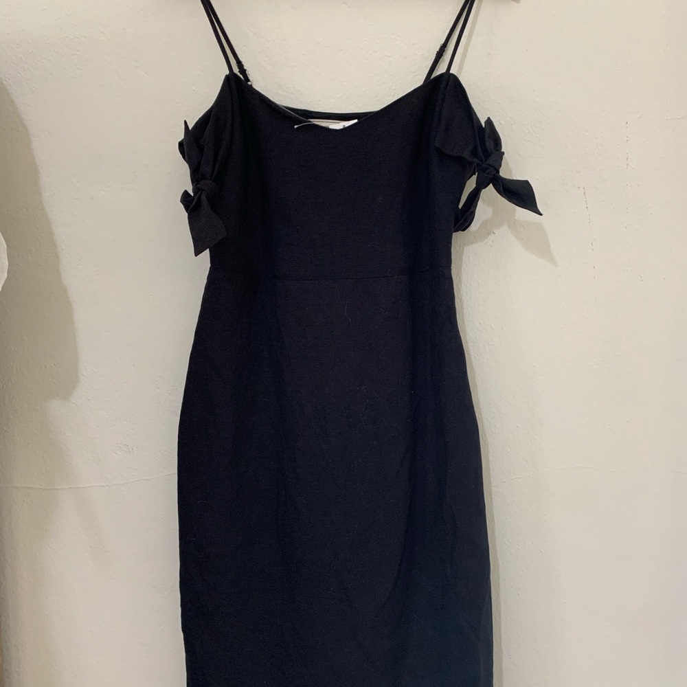 Black abercrombie & fitch midi black dress